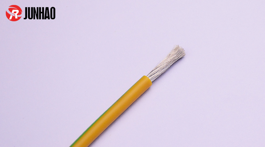 5平方10awg单芯高温硅胶线黄绿色产品图