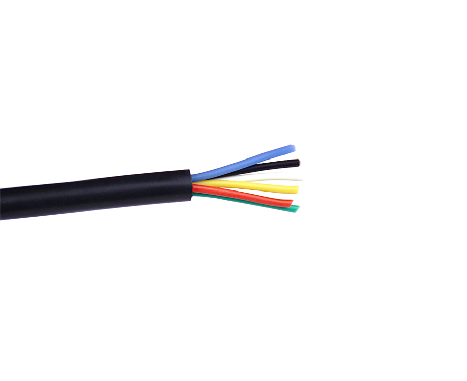 1-200R4115344148 25 AWG FEP Coating PVC Insulated Wires Cable 6 Core 1