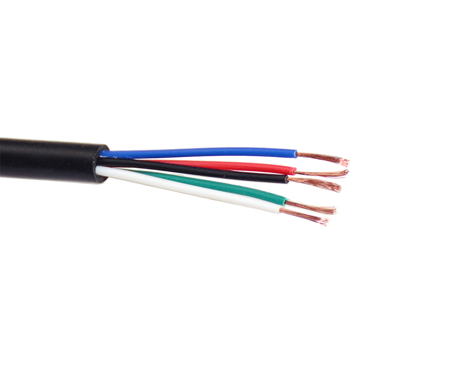 1-201214151311W0 26 awg 5 Core PVC Coated Insulated Wire Cable 600V 5.0mm 2