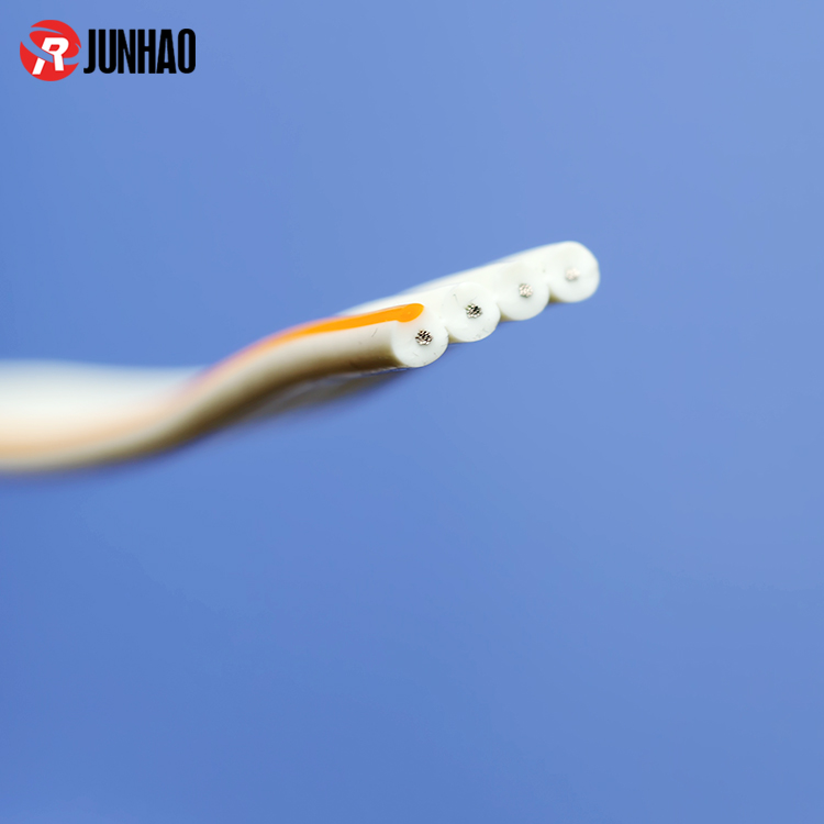 1-250602161033545 4 Pin 24AWG Silicone Wire 600V White - High Temp Flexible Cable for Robotics, Medical Devices & Industrial Controls